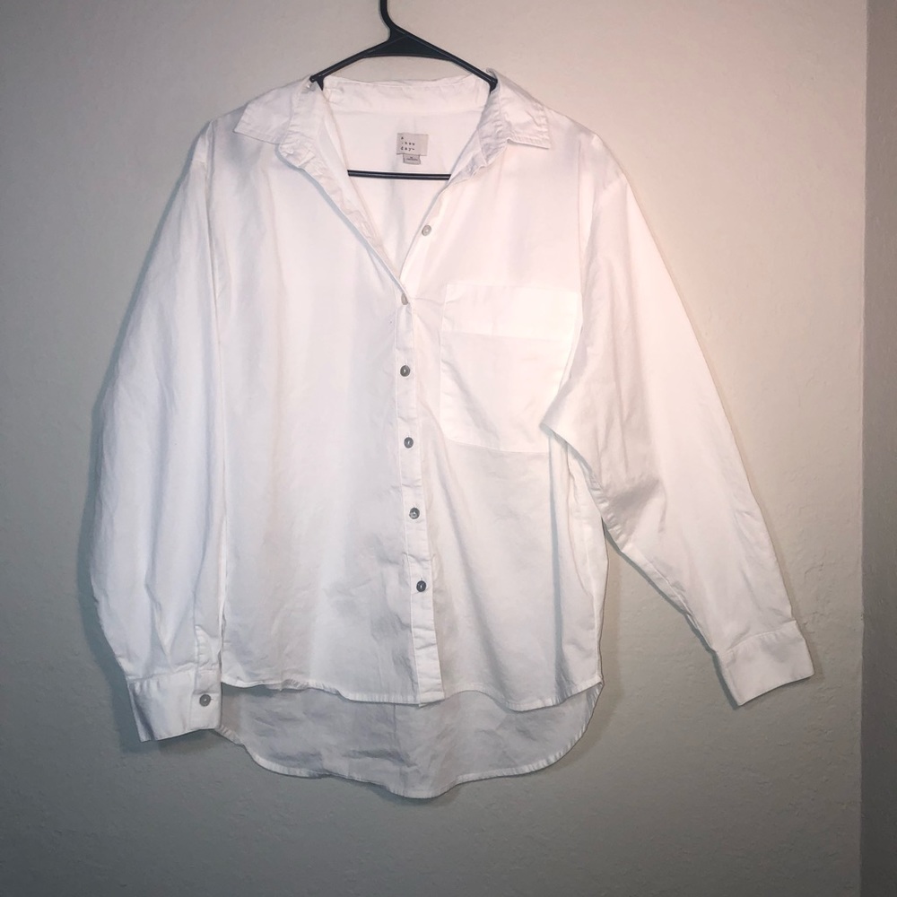 A New Day White Button Up
